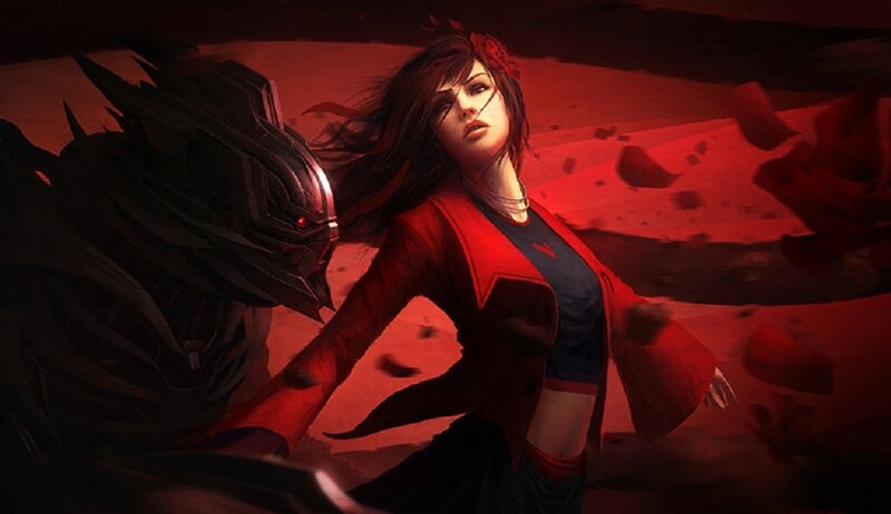 Woman in Red Jacket — Dramatic, Digital Art