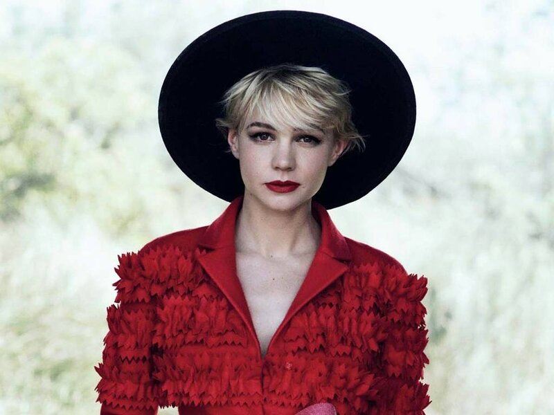 Woman in Red Jacket — Dramatic, Photograph, Black Hat