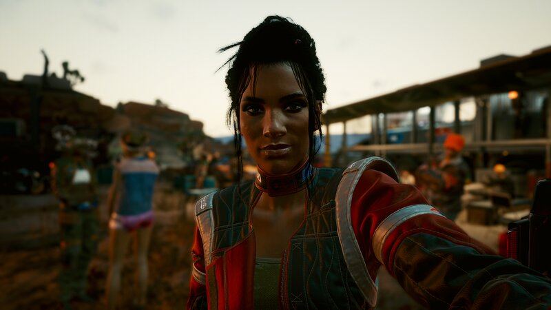 Woman in Red Jacket — Dramatic, Sunset, 3d Render
