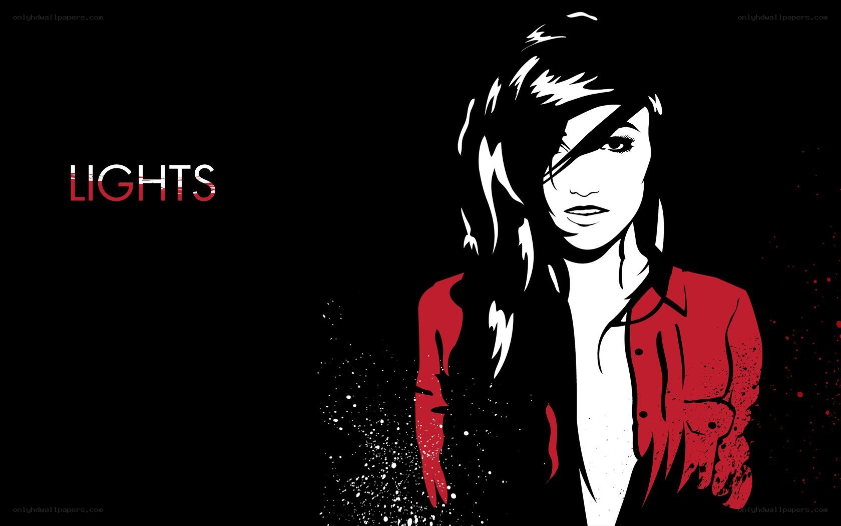 woman in red jacket illustration