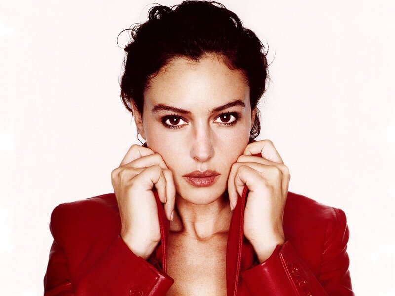 Woman in Red Jacket — Intense, Photograph
