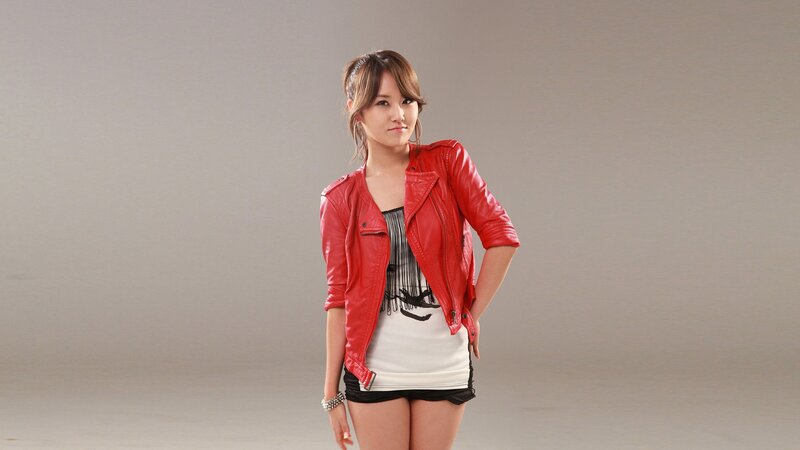 Woman in Red Jacket — Neutral, Photograph, Skirt