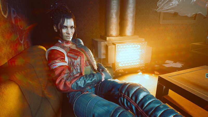 Woman in Red Jacket — Orange