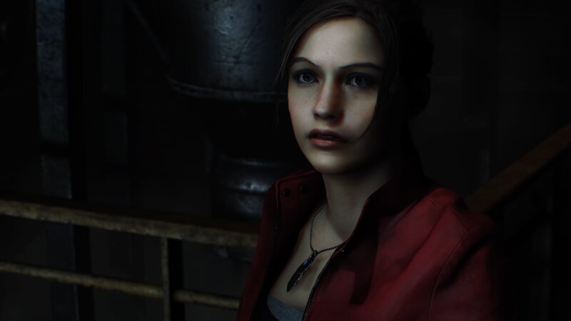 Woman in Red Jacket — Serious, Night, 3d Render