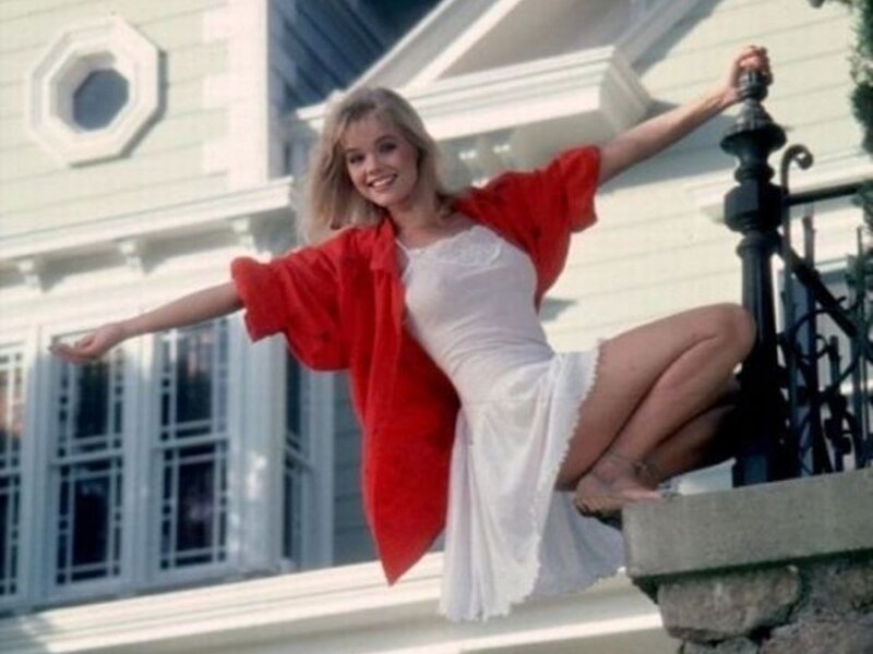 Woman in Red Jacket — White