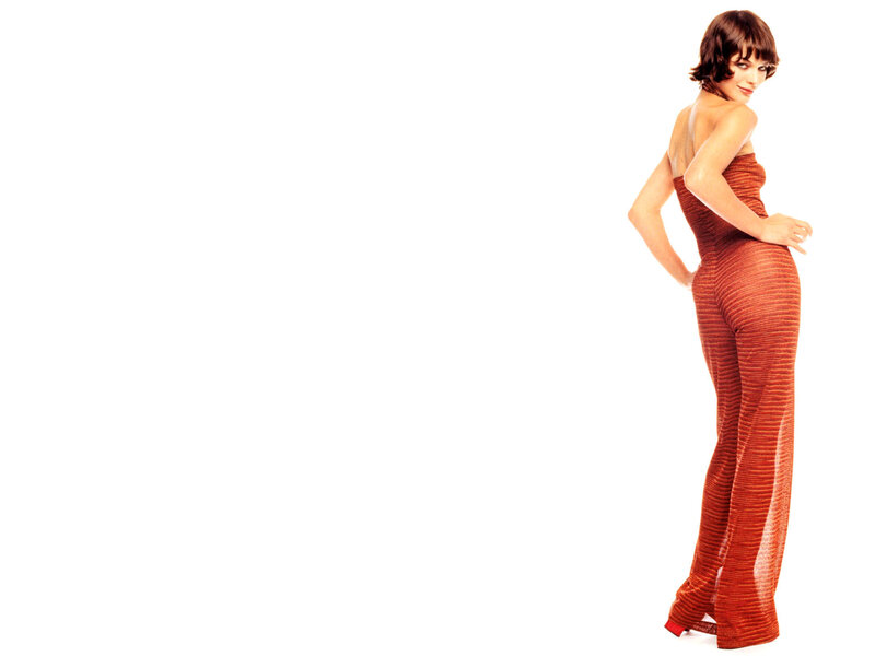 woman in red jumpsuit