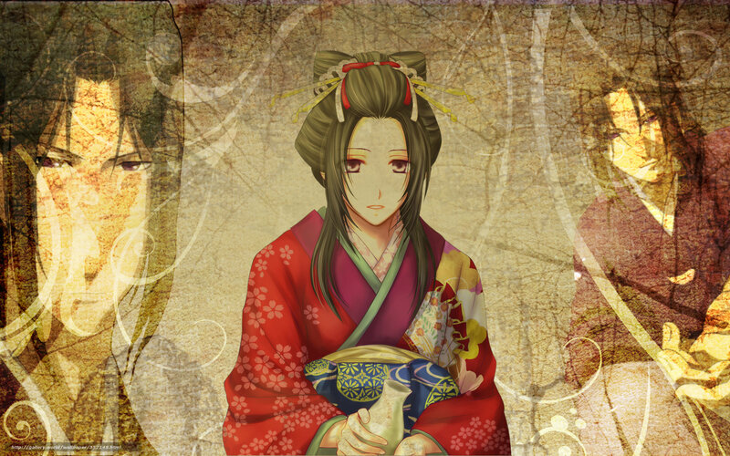 Woman in Red Kimono — Dramatic, Anime