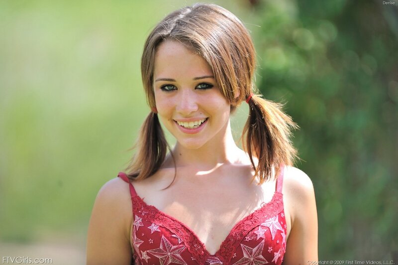 woman in red lace top