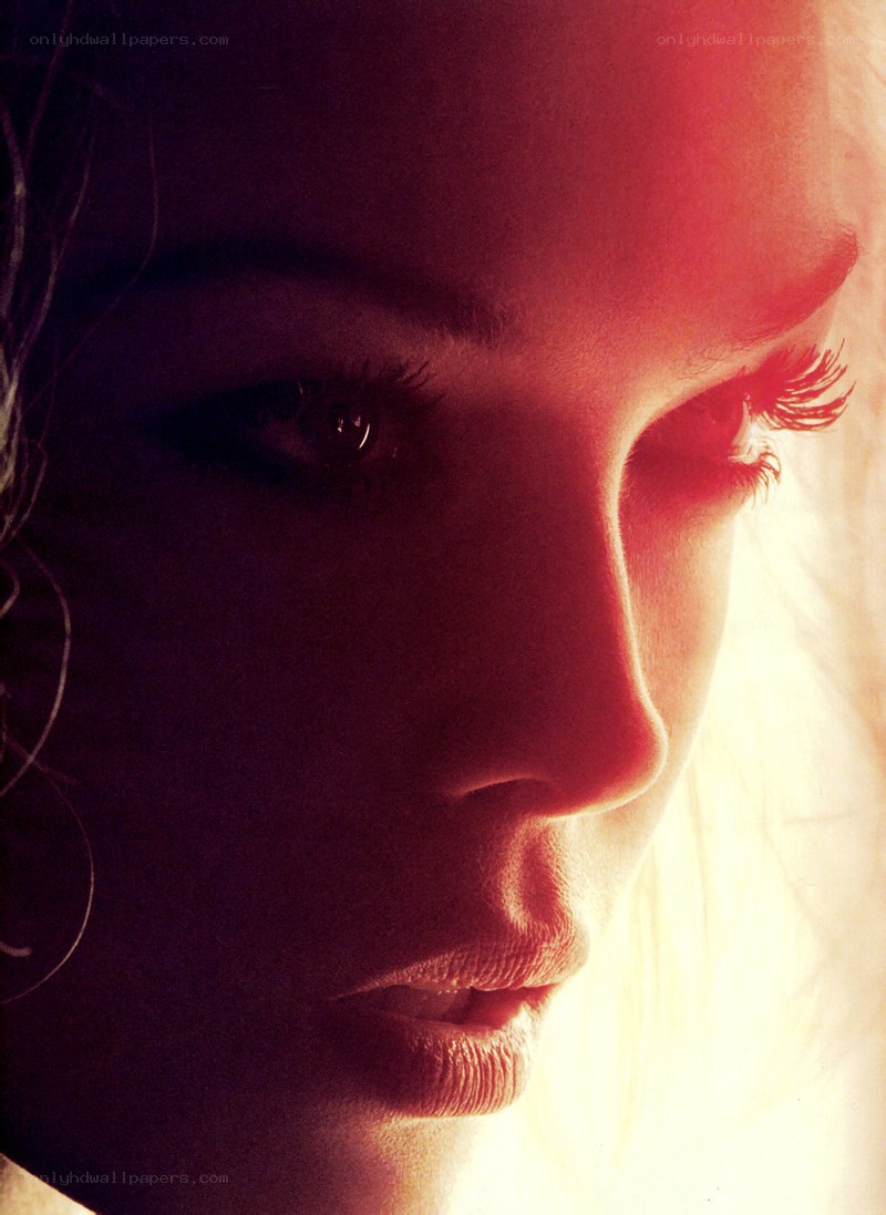 woman in red light