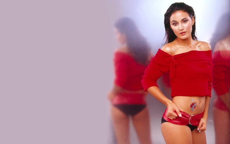 woman in red off-shoulder top
