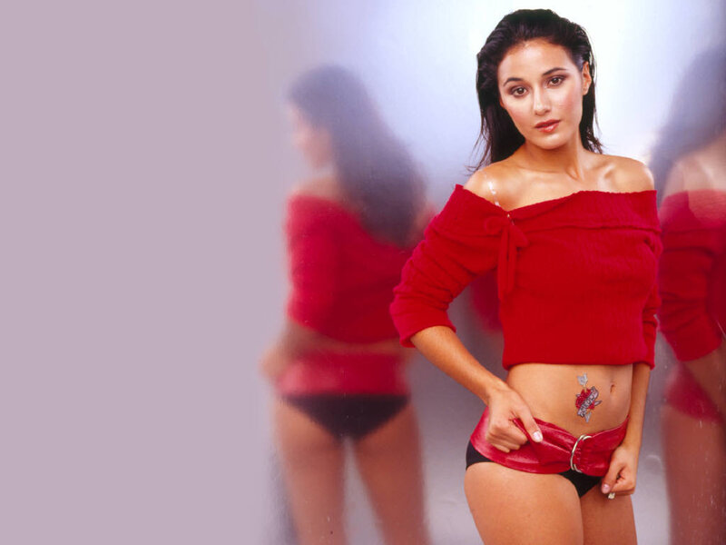 woman in red off-shoulder top