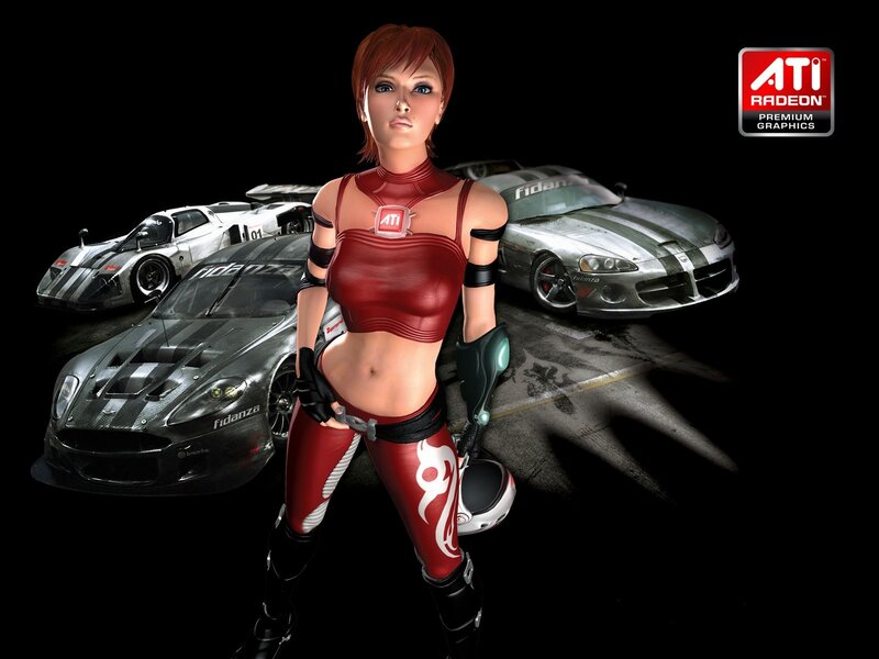 Woman in Red Racing Suit — Dramatic