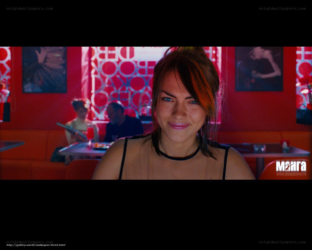 woman in red restaurant