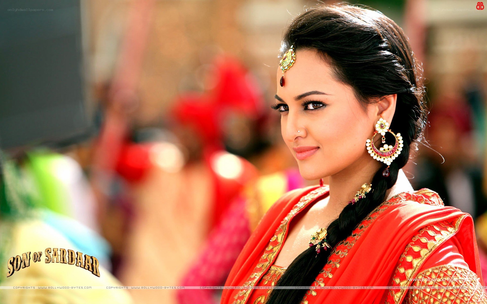 woman in red sari