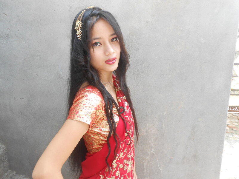 Woman in Red Sari — Neutral