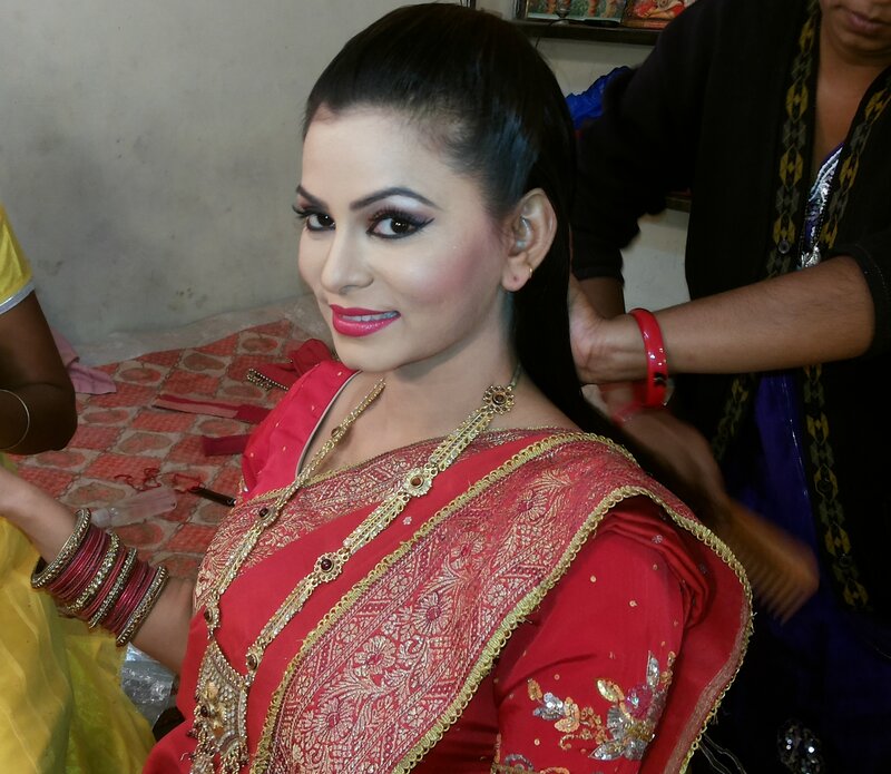 Woman in Red Sari — Preparation