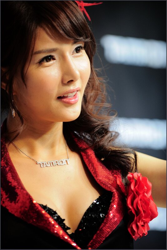 woman in red sequined outfit