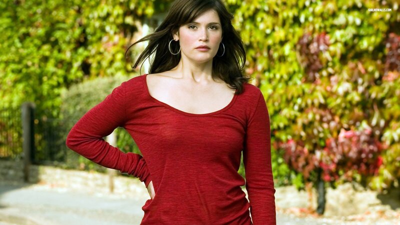 Woman in Red Shirt — Calm, Autumn