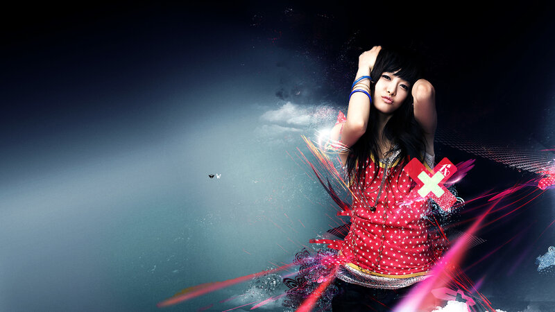 Woman in Red Shirt — Dramatic, Digital Art