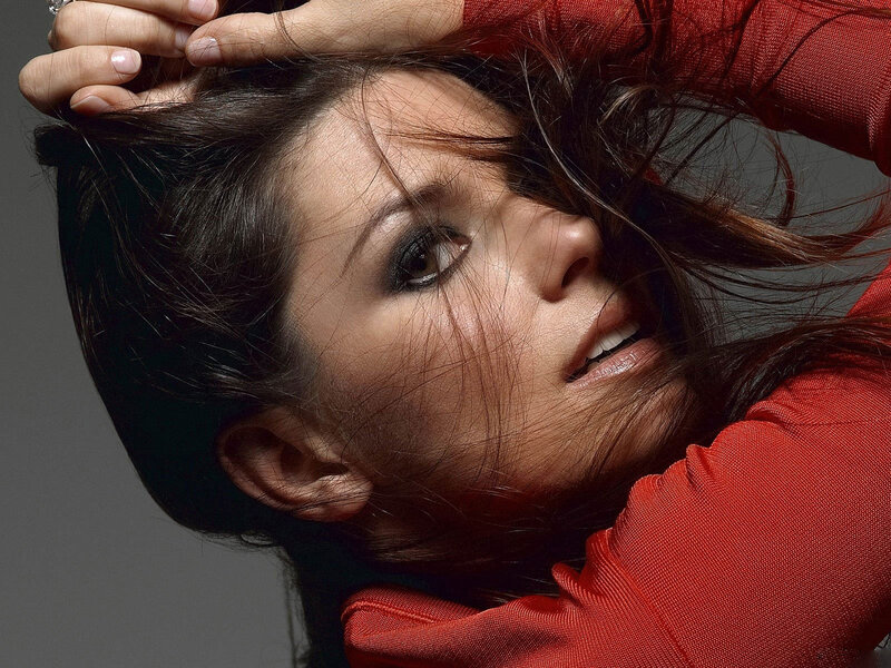 Woman in Red Shirt — Dramatic
