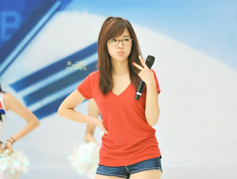 Woman in Red Shirt — Playful, Photograph