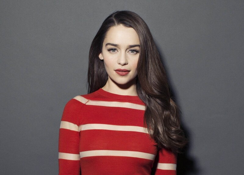 woman in red striped sweater