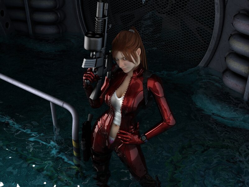 Woman in Red Suit — Dark