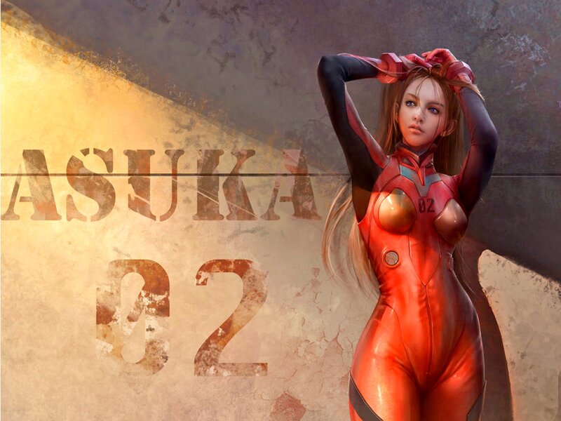 Woman in Red Suit — Dramatic, Digital Art, Red Suit, Long Hair