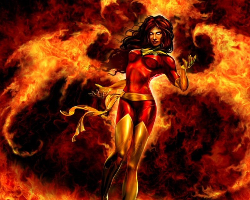 Woman in Red Suit — Dramatic, Digital Art