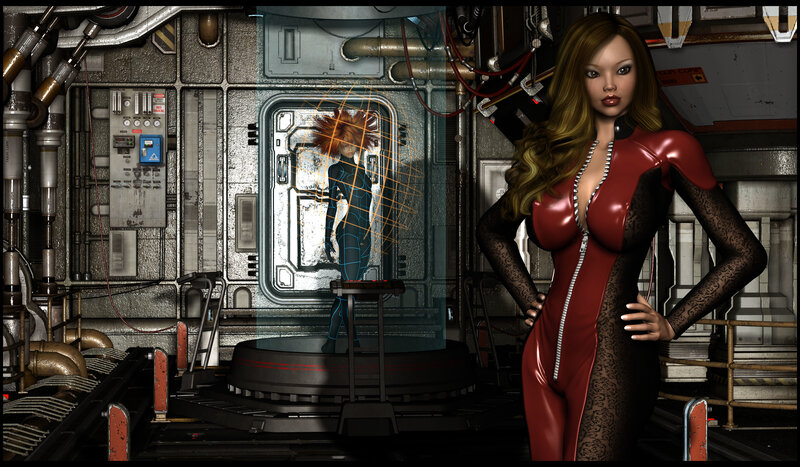 Woman in Red Suit — Dramatic