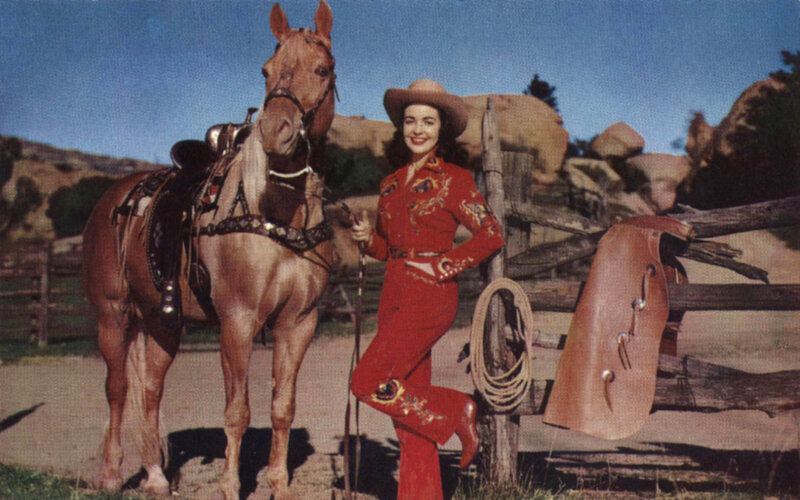 Woman in Red Suit with Horse