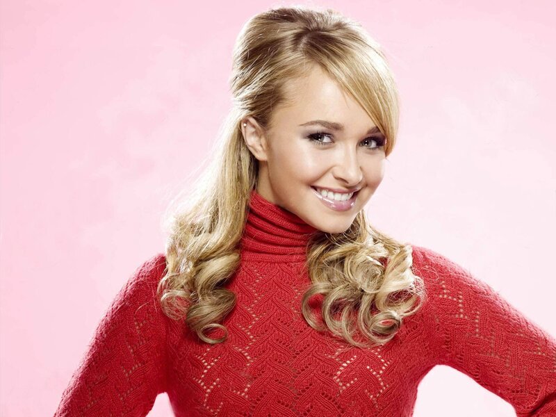 woman in red sweater smiling