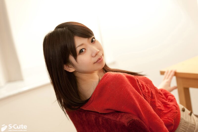 woman in red sweater smiling