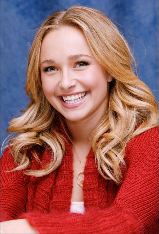 woman in red sweater smiling