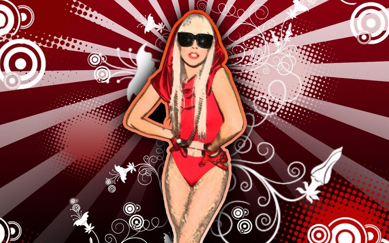 Woman in Red Swimsuit — Vibrant, Energetic, Digital Art