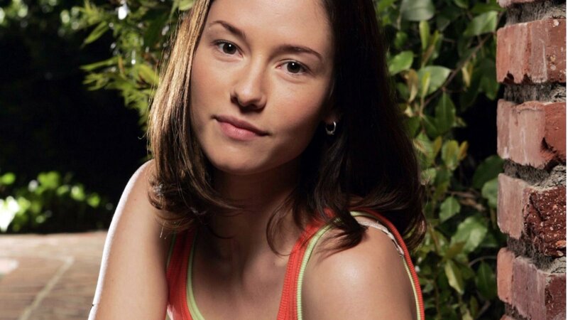 woman in red tank top