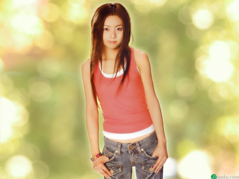 woman in red tank top