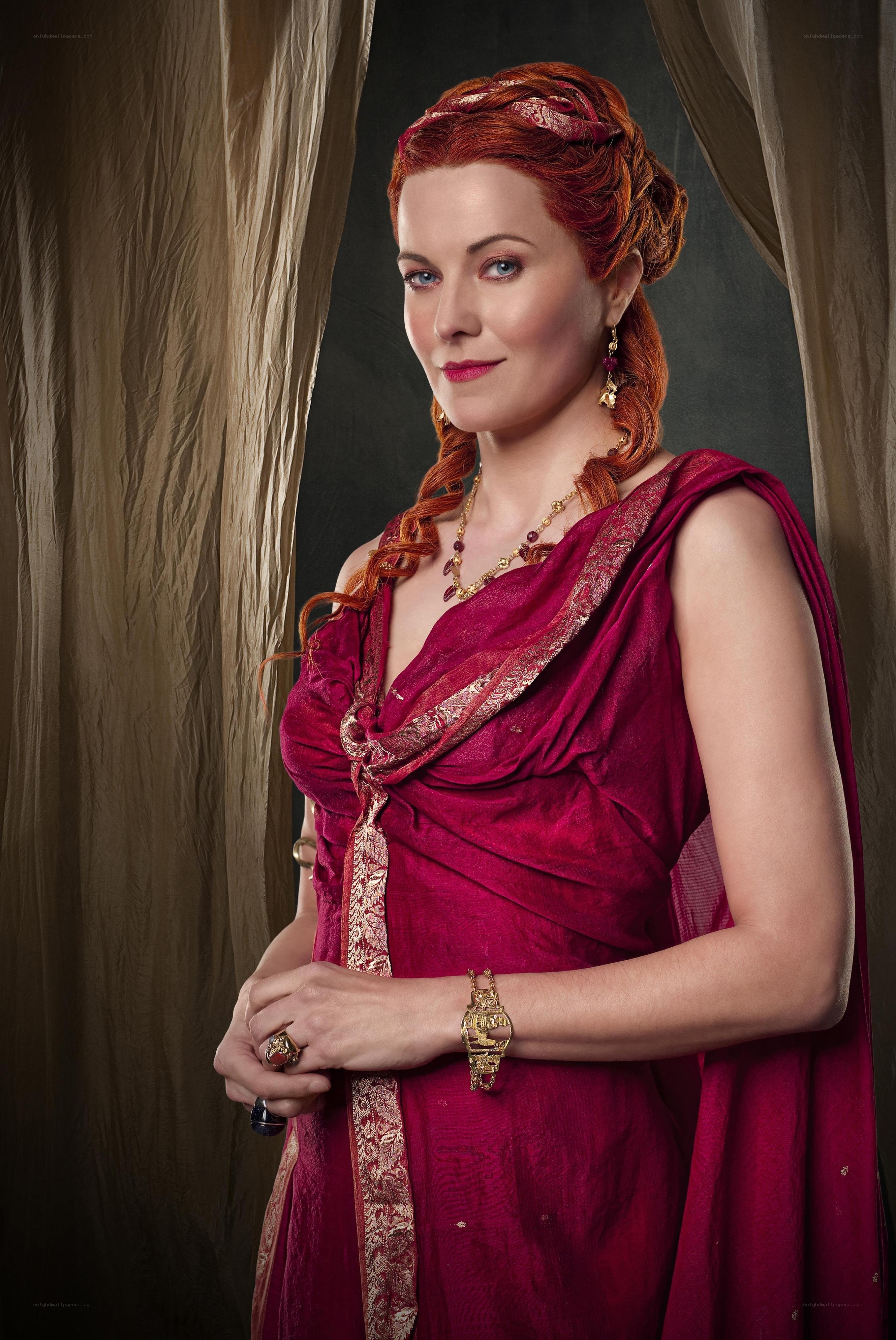 woman in red toga