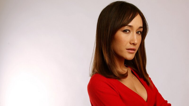 woman in red top