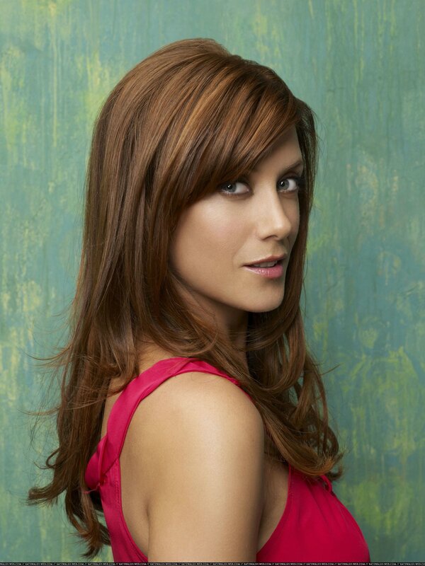 woman in red top