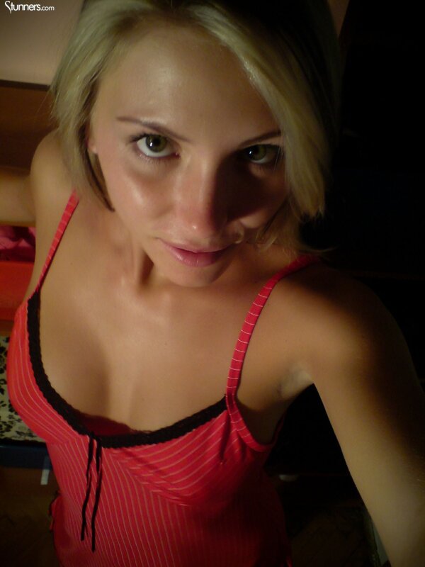 woman in red top