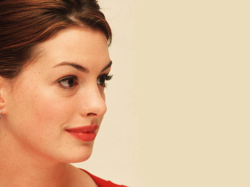 Woman in Red Top — Neutral, Photograph, Red Lipstick