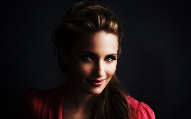 woman in red top portrait