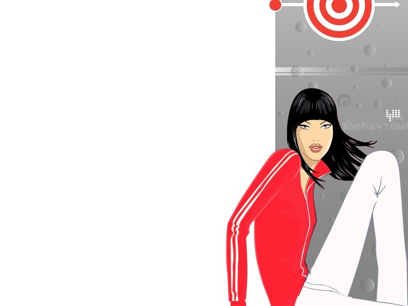 woman in red tracksuit