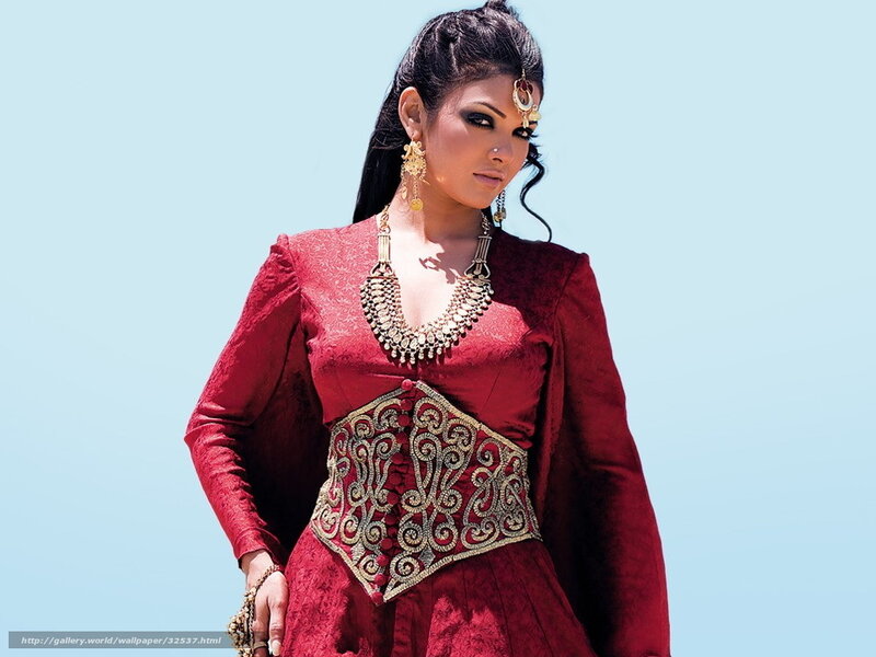 woman in red traditional dress