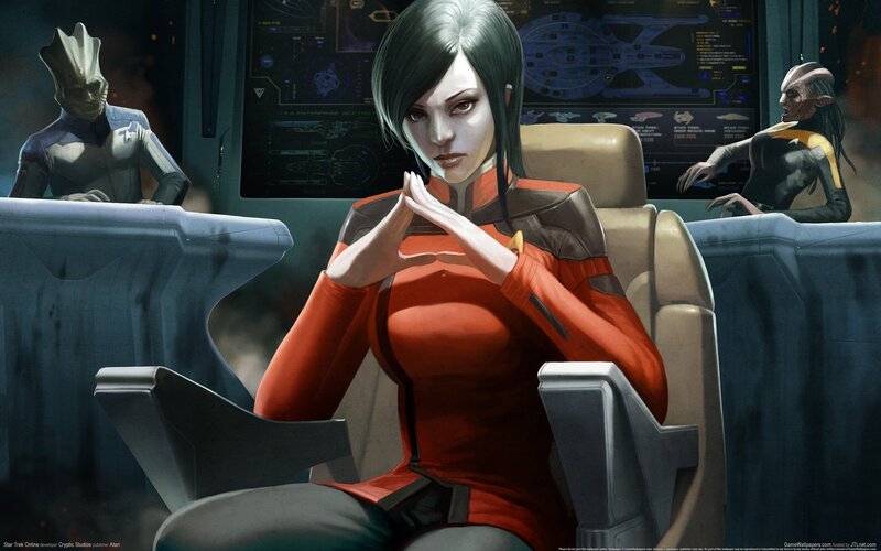 Woman in Red Uniform — Dramatic, Digital Art