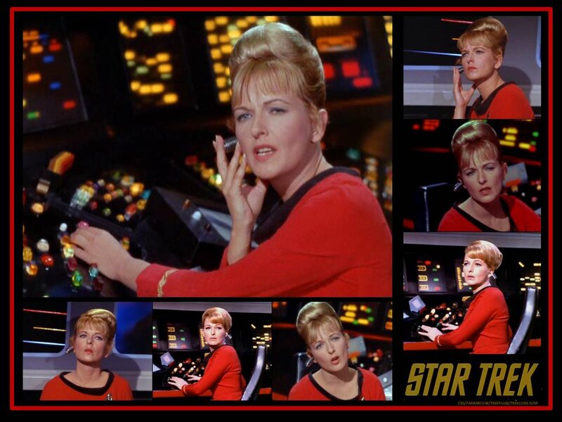 Woman in Red Uniform — Dramatic, Photograph, Control Panel, Spacecraft