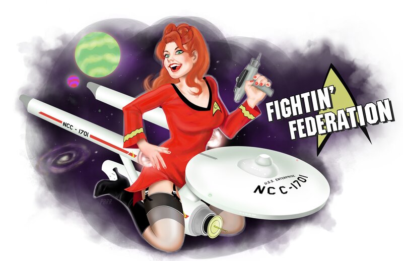 Woman in Red Uniform — Playful, Energetic