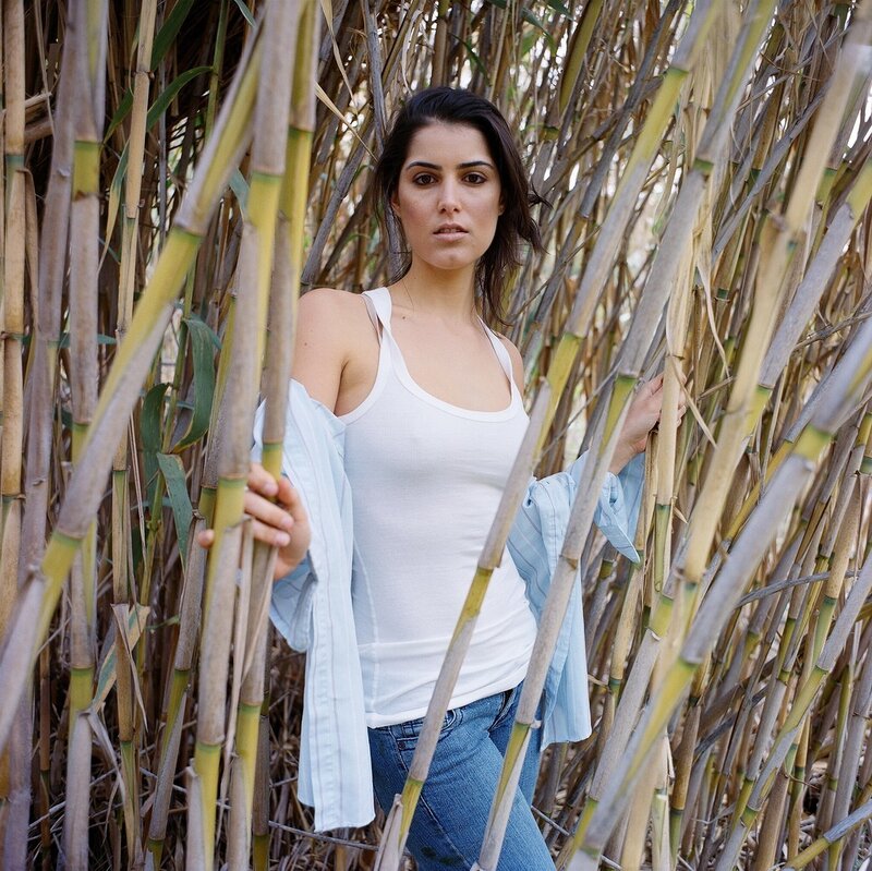 woman in reeds