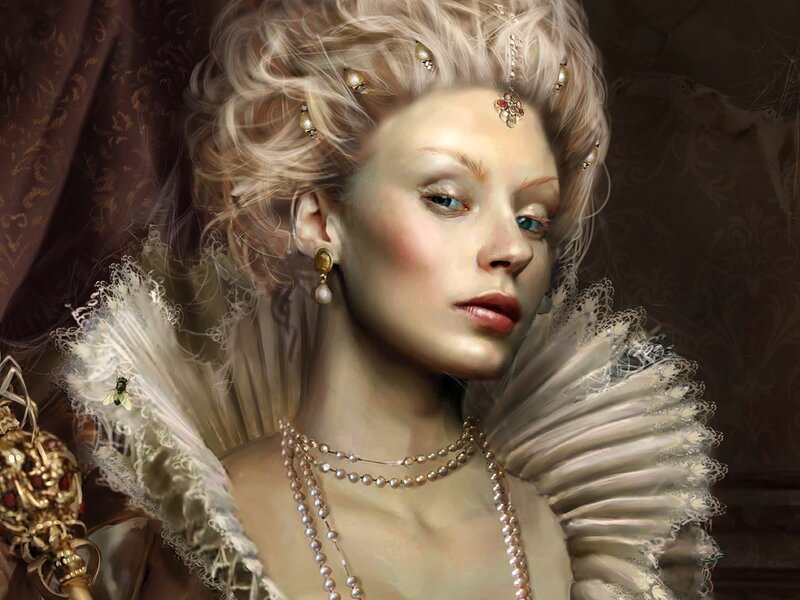 woman in regal attire